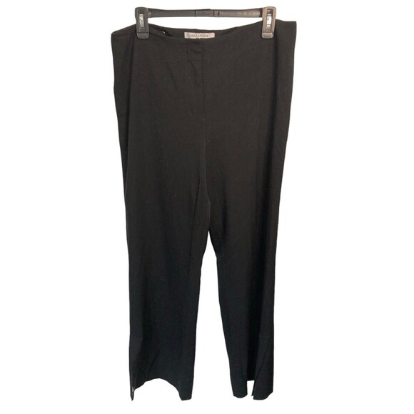 MM. Lafleur New York Black Flare Leg Dress‎ Pants Split Hem Size 10 - Picture 1 of 4